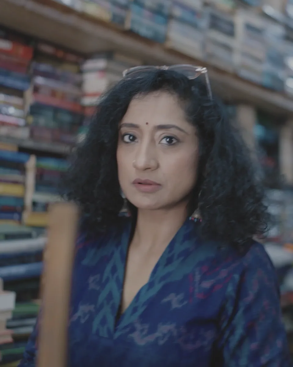 Mugdha Raj in her bookshop