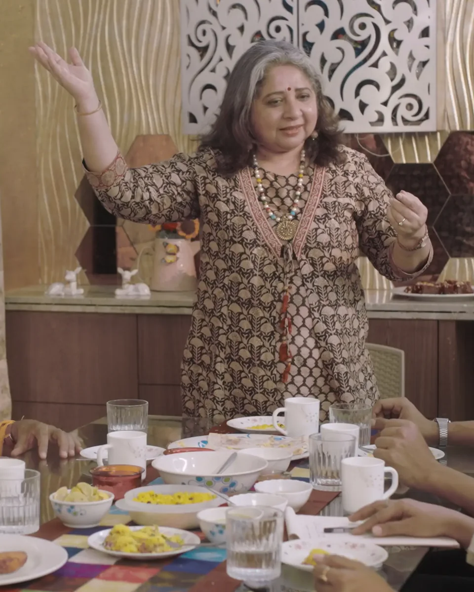 Bhavya Sangwan at a dining table